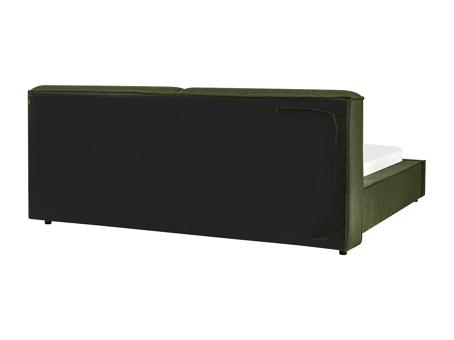 Lit avec sommier Bouclé LINARDS 180 x 200 cm Vert foncé