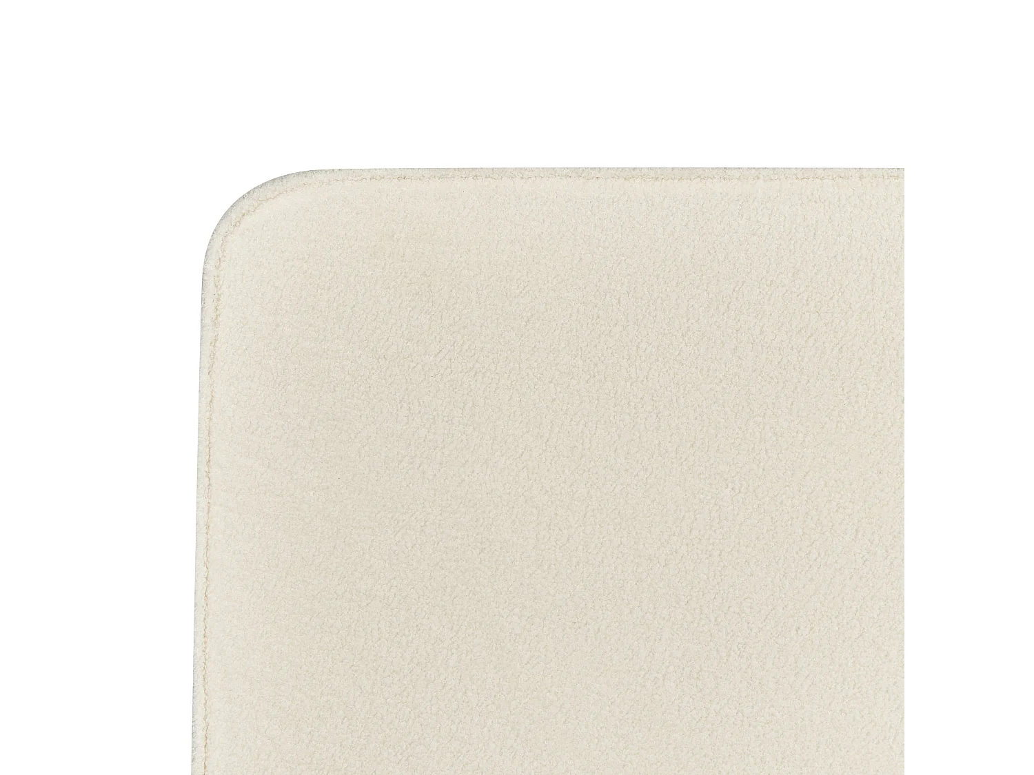 Lit avec sommier Bouclé VALOGNES 180 x 200 cm Blanc cassé