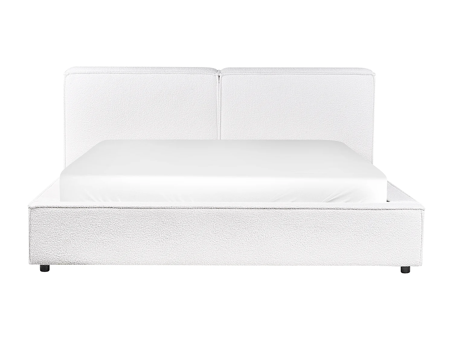 Cama Bouclé LINARDS 160 x 200 cm Blanco