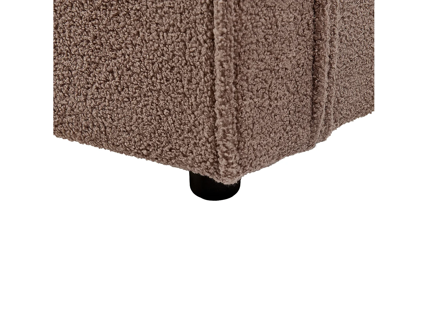 Lit avec sommier Bouclé LINARDS 180 x 200 cm Marron