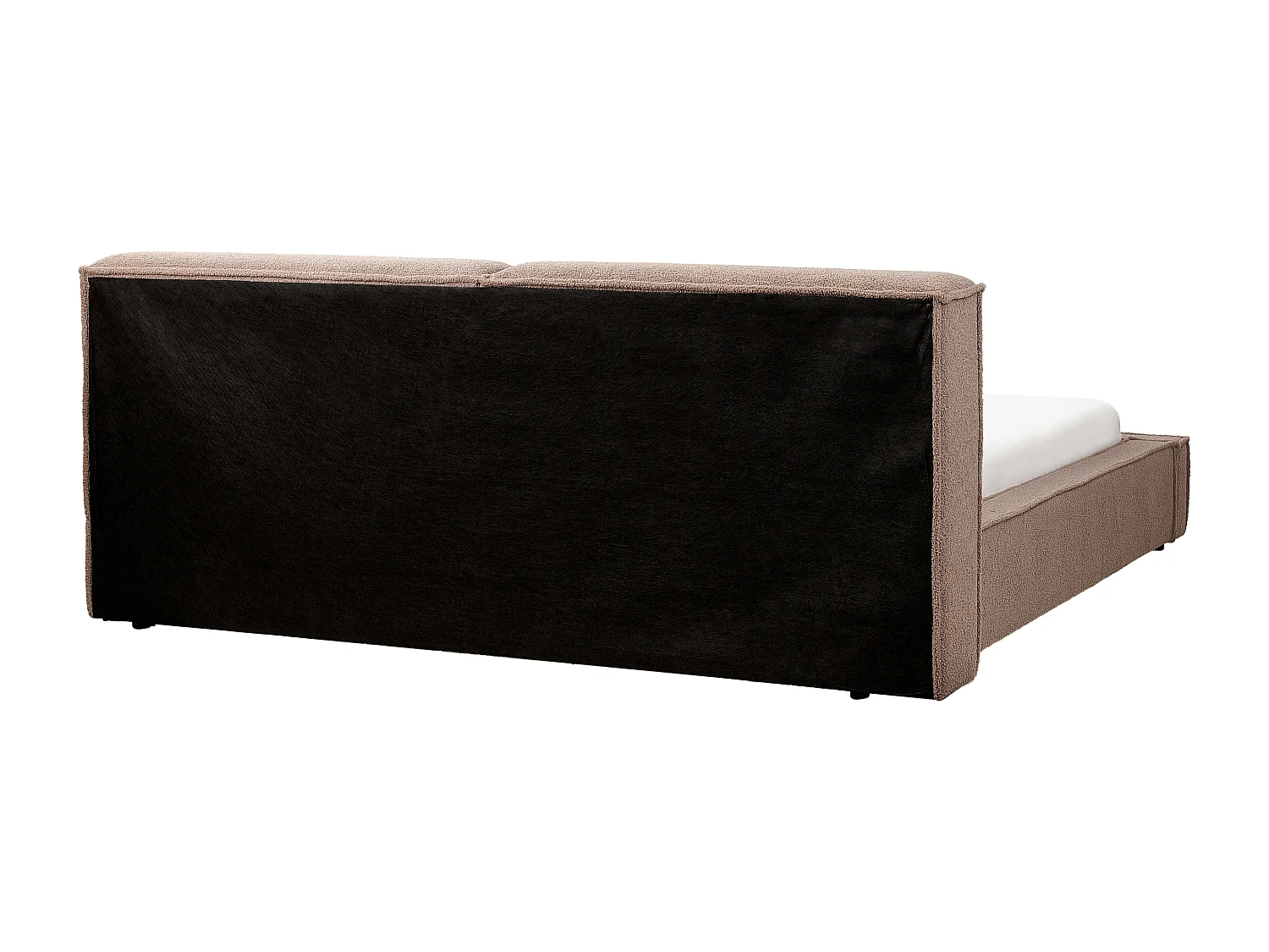 Lit avec sommier Bouclé LINARDS 180 x 200 cm Marron