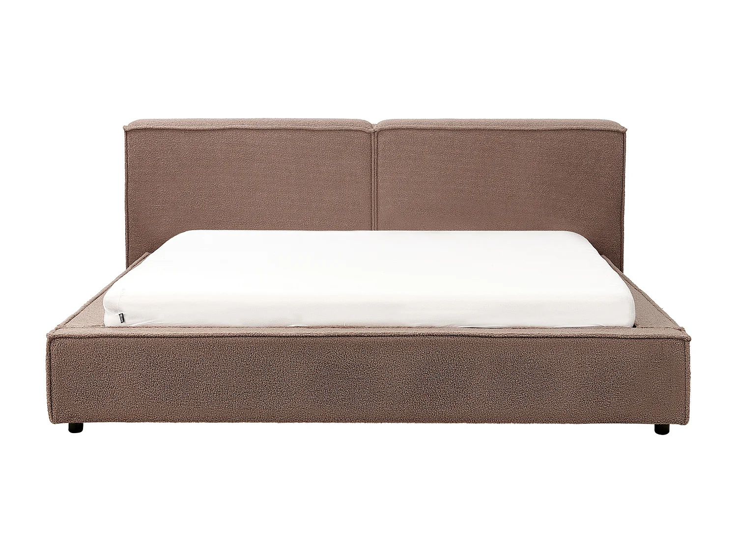 Lit avec sommier Bouclé LINARDS 180 x 200 cm Marron
