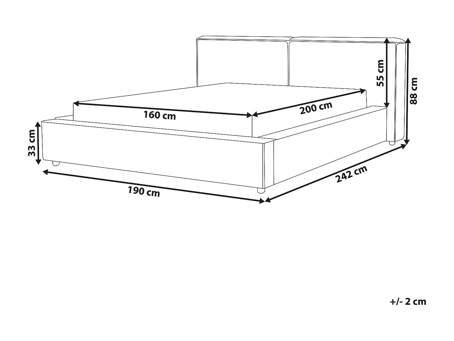 Lit avec sommier Bouclé LINARDS 160 x 200 cm Vert foncé