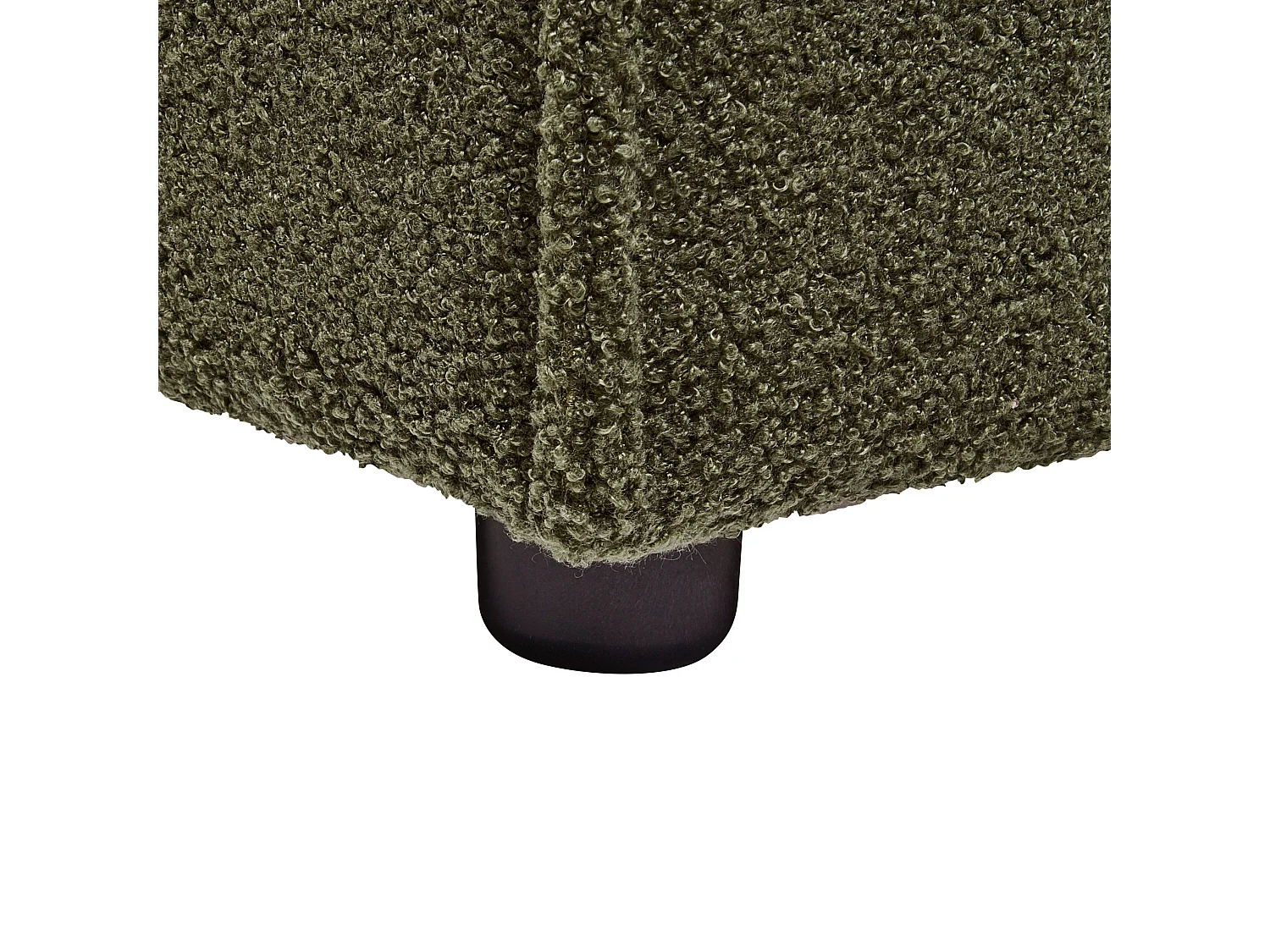 Lit avec sommier Bouclé LINARDS 160 x 200 cm Vert foncé