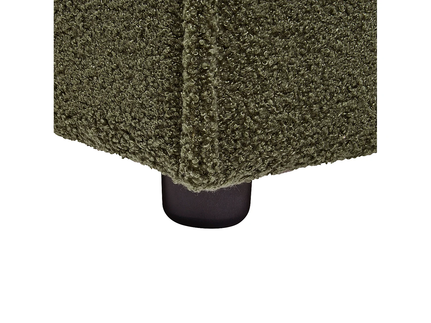 Letto Bouclé LINARDS 160 x 200 cm Verde scuro