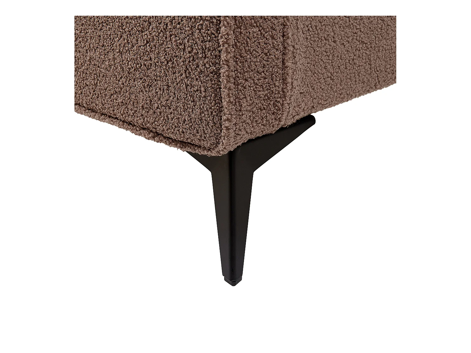 Lit avec sommier Bouclé VALOGNES 180 x 200 cm Marron