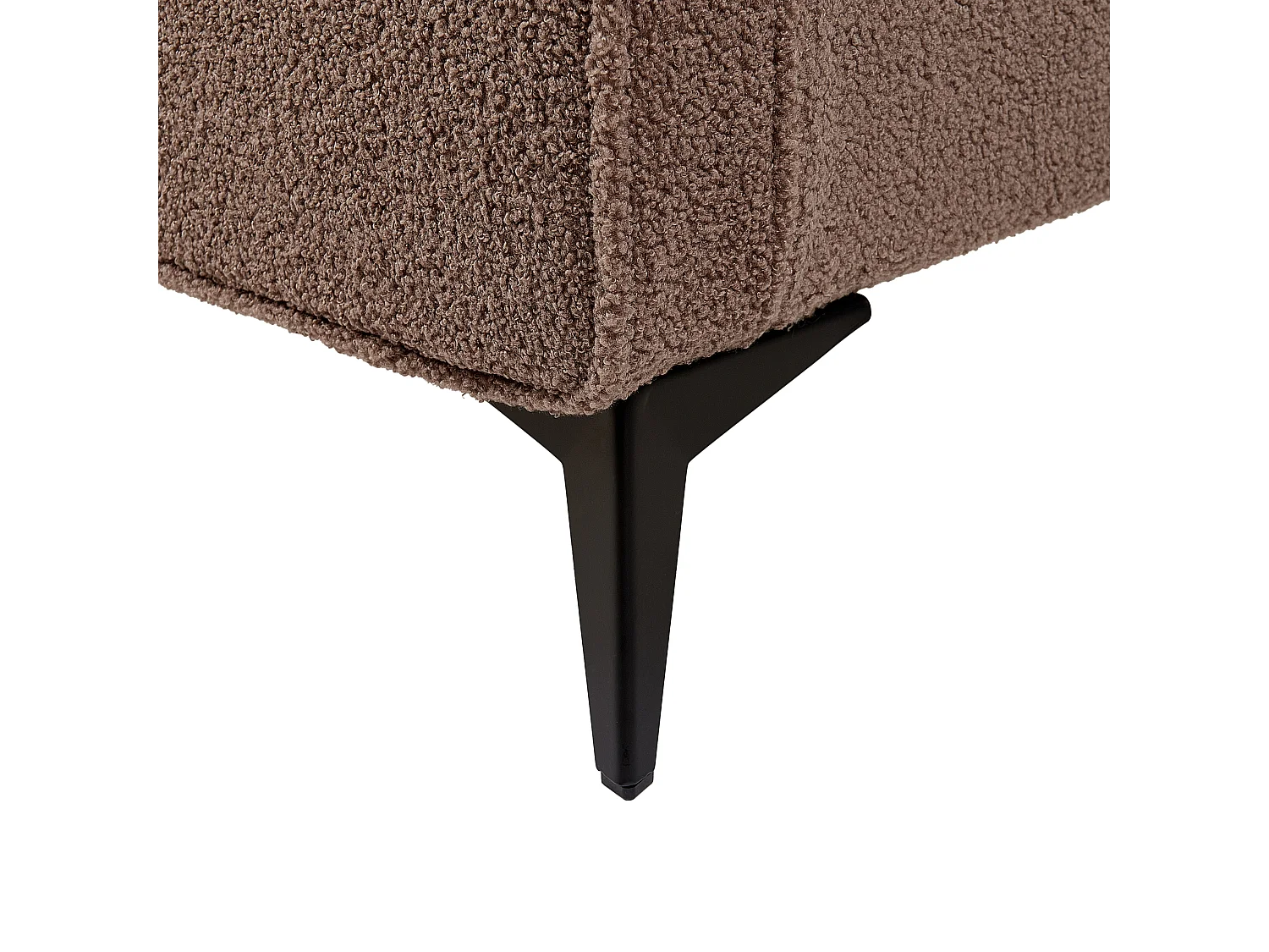 Lit avec sommier Bouclé VALOGNES 180 x 200 cm Marron