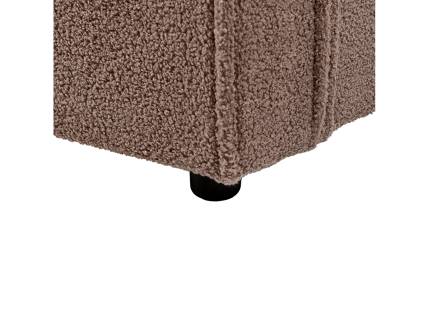 Bett mit Lattenrost Bouclé LINARDS 160 x 200 cm Braun