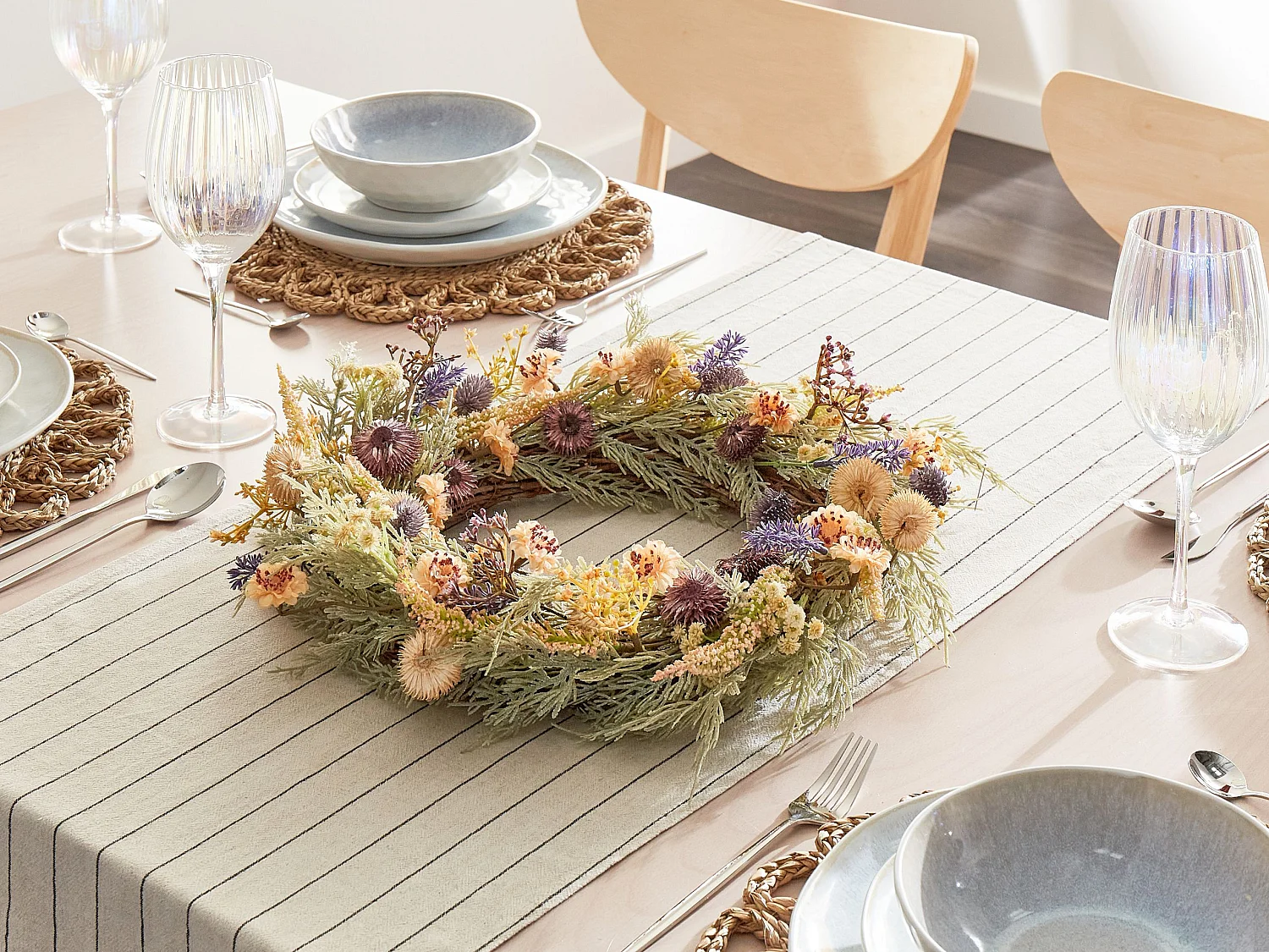 Couronne décorative CAMRUN 45 cm Vert