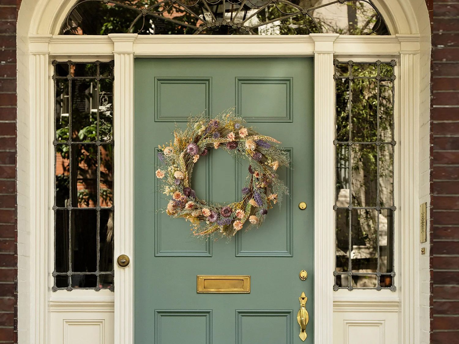 Couronne décorative ø 45 cm verte CAMRUN