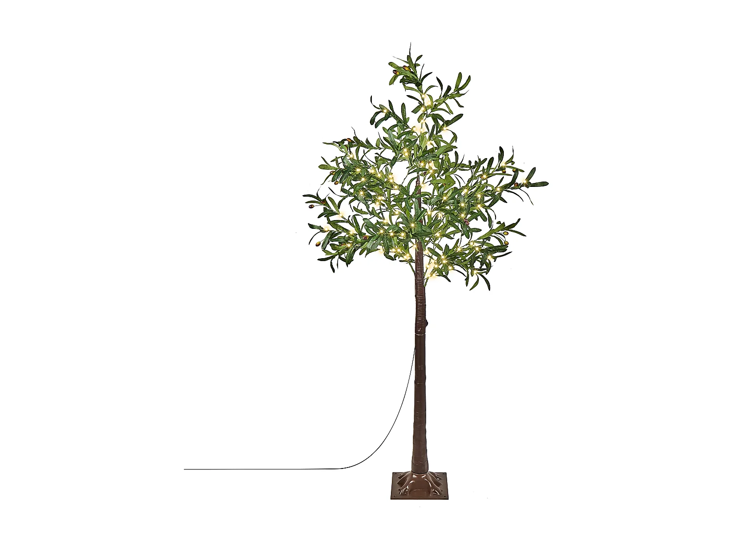 Dekoracja ogrodowa LED drzewko ze światełkami 180 cm zielona CELIONI