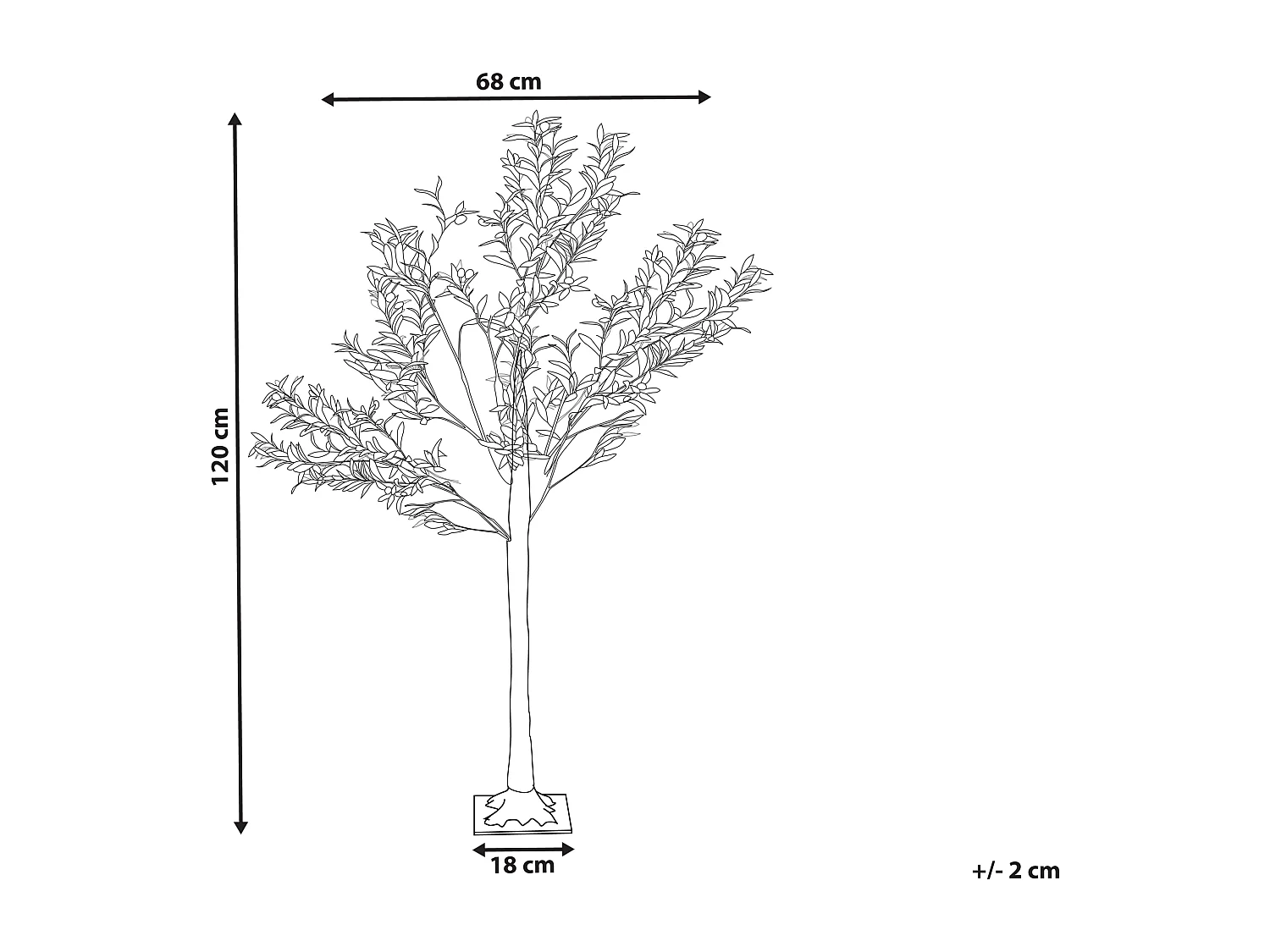 Décoration extérieure LED CELIONI Arbre 120 cm Vert