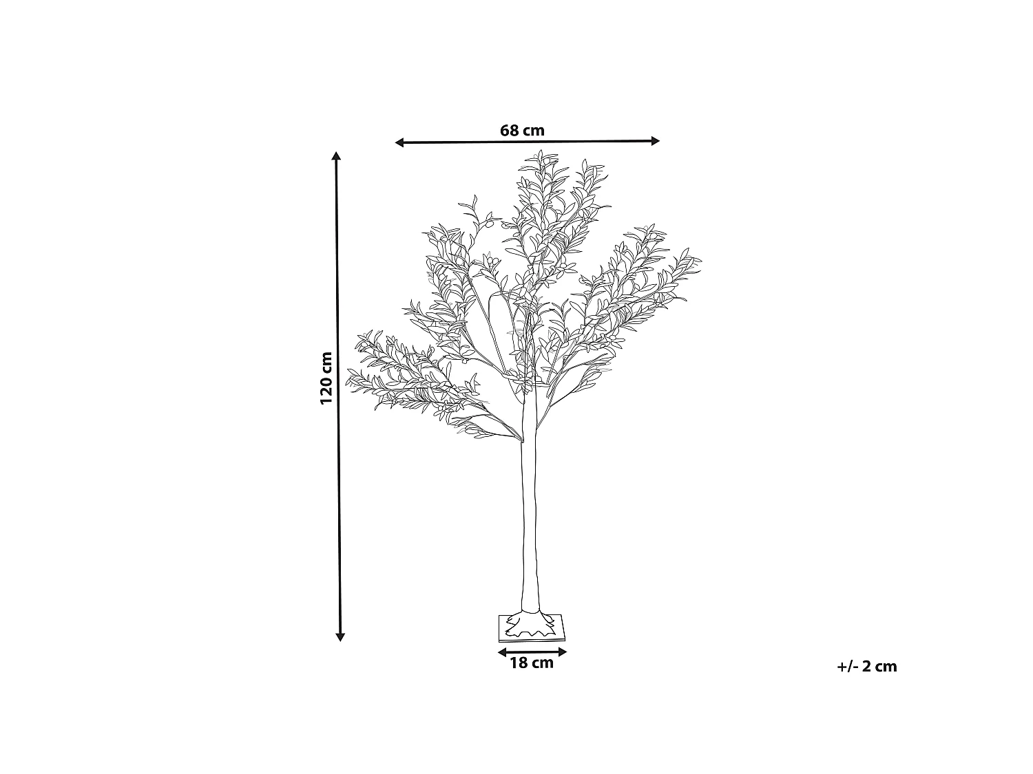 Arbre décoratif extérieur LED 120 cm vert CELIONI