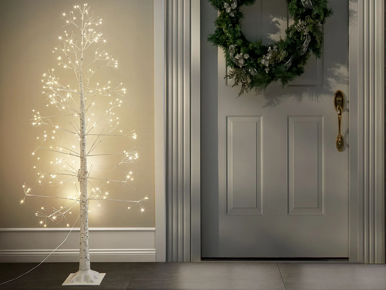 Kerstdecoratie voor buiten LED-verlichting wit 180 cm BALINI