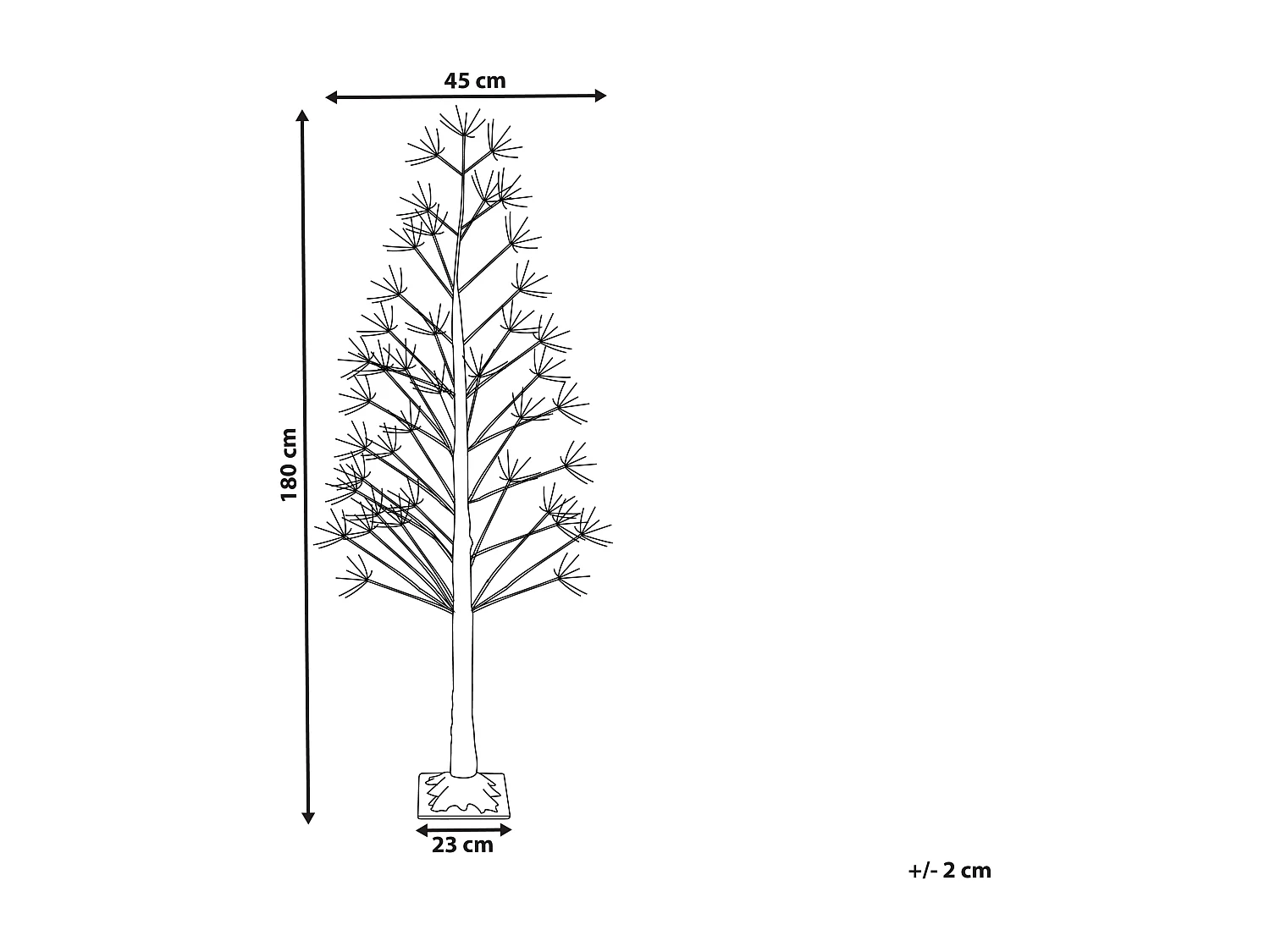 Kerstdecoratie voor buiten LED-verlichting wit 180 cm BALINI