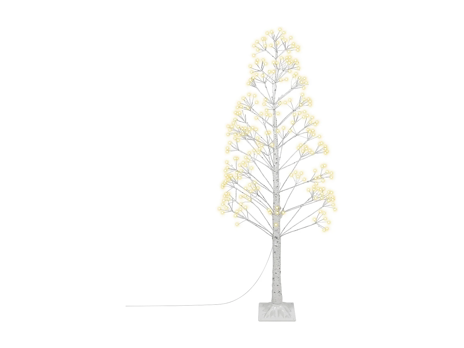 Kerstdecoratie voor buiten LED-verlichting wit 180 cm BALINI