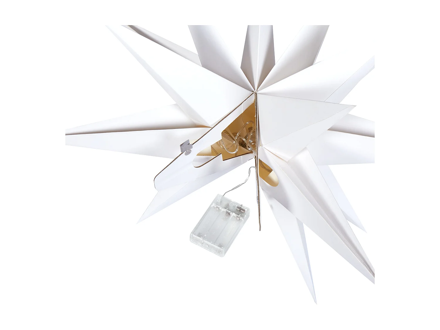 Décoration suspendue LED BHAGIRATHI Étoile 44 cm Blanc cassé