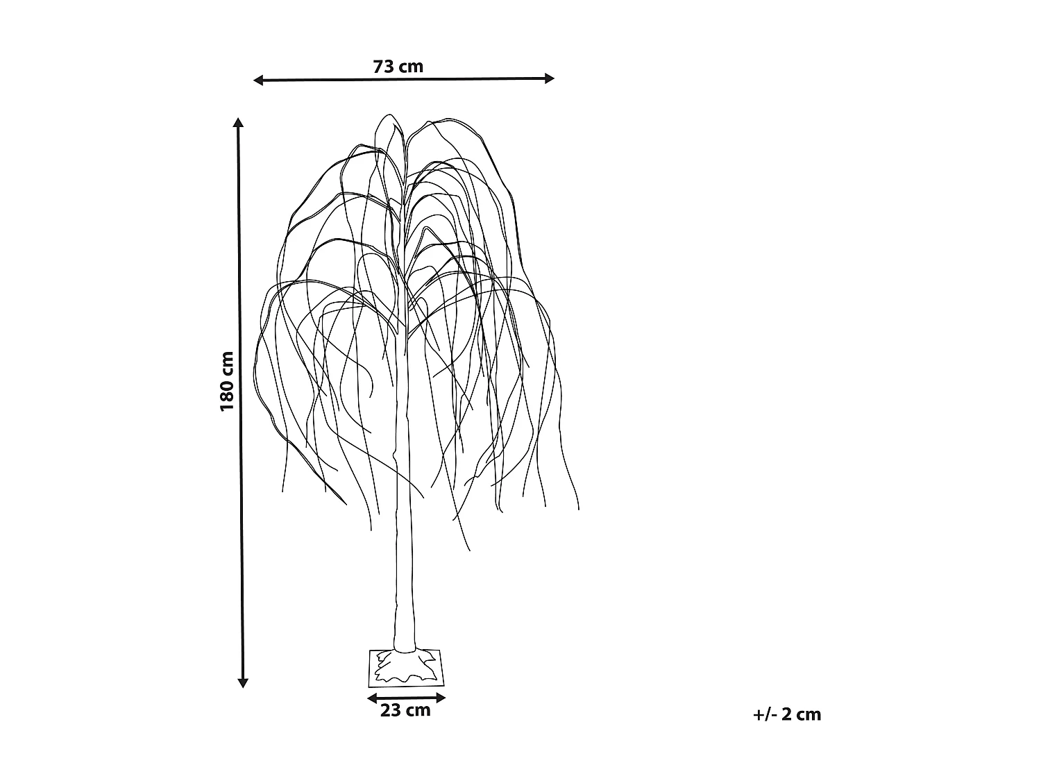 Décoration extérieure LED BALIONI Arbre 180 cm Doré