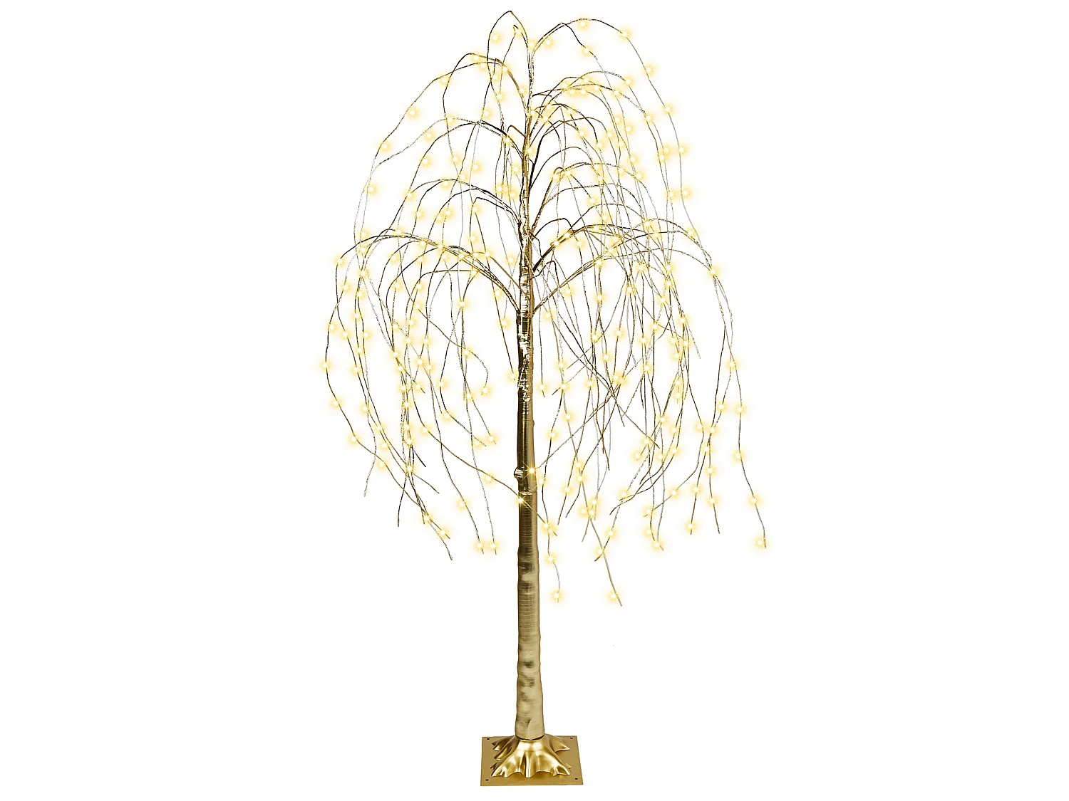 Arbre décoratif LED d'extérieur 180 cm doré BALIONI