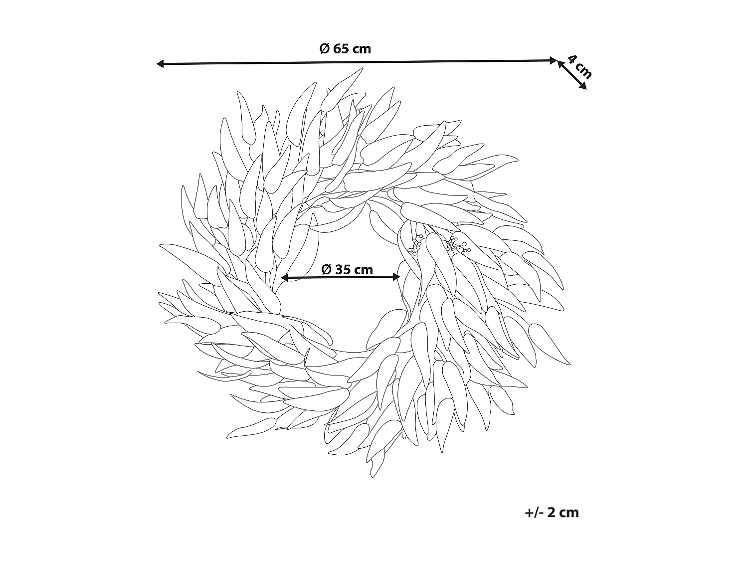 Couronne décorative GAMRUN 70 cm Vert
