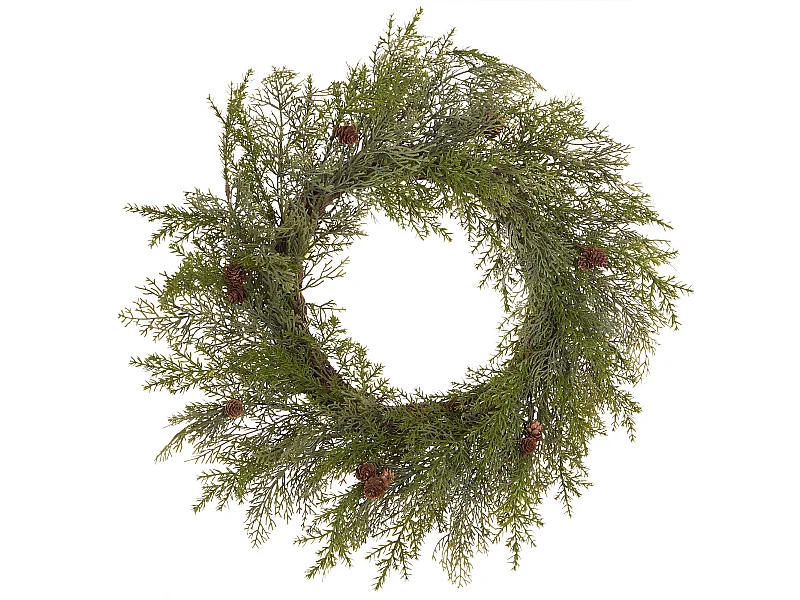 Couronne de Noël PANRUN Vert 70 cm