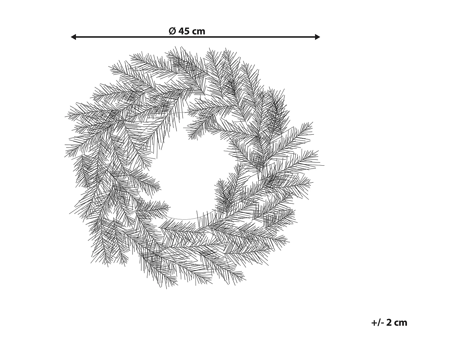 Couronne de Noël enneigée LED ALBINI Vert 45 cm