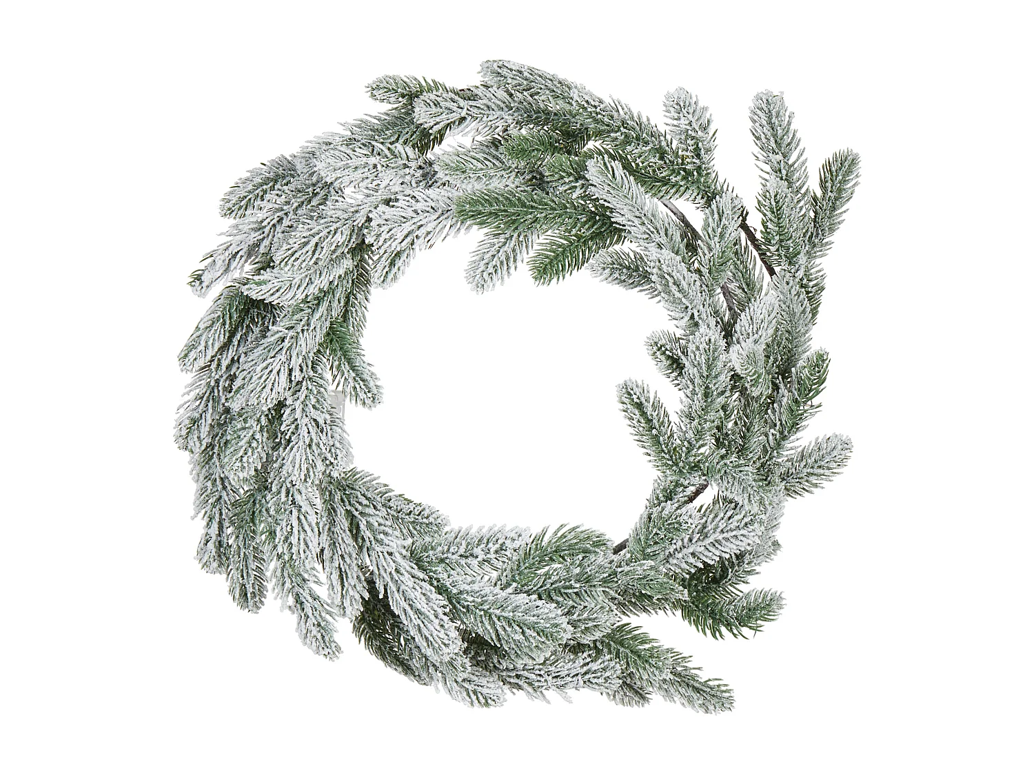 Couronne de Noël enneigée LED ALBINI Vert 45 cm