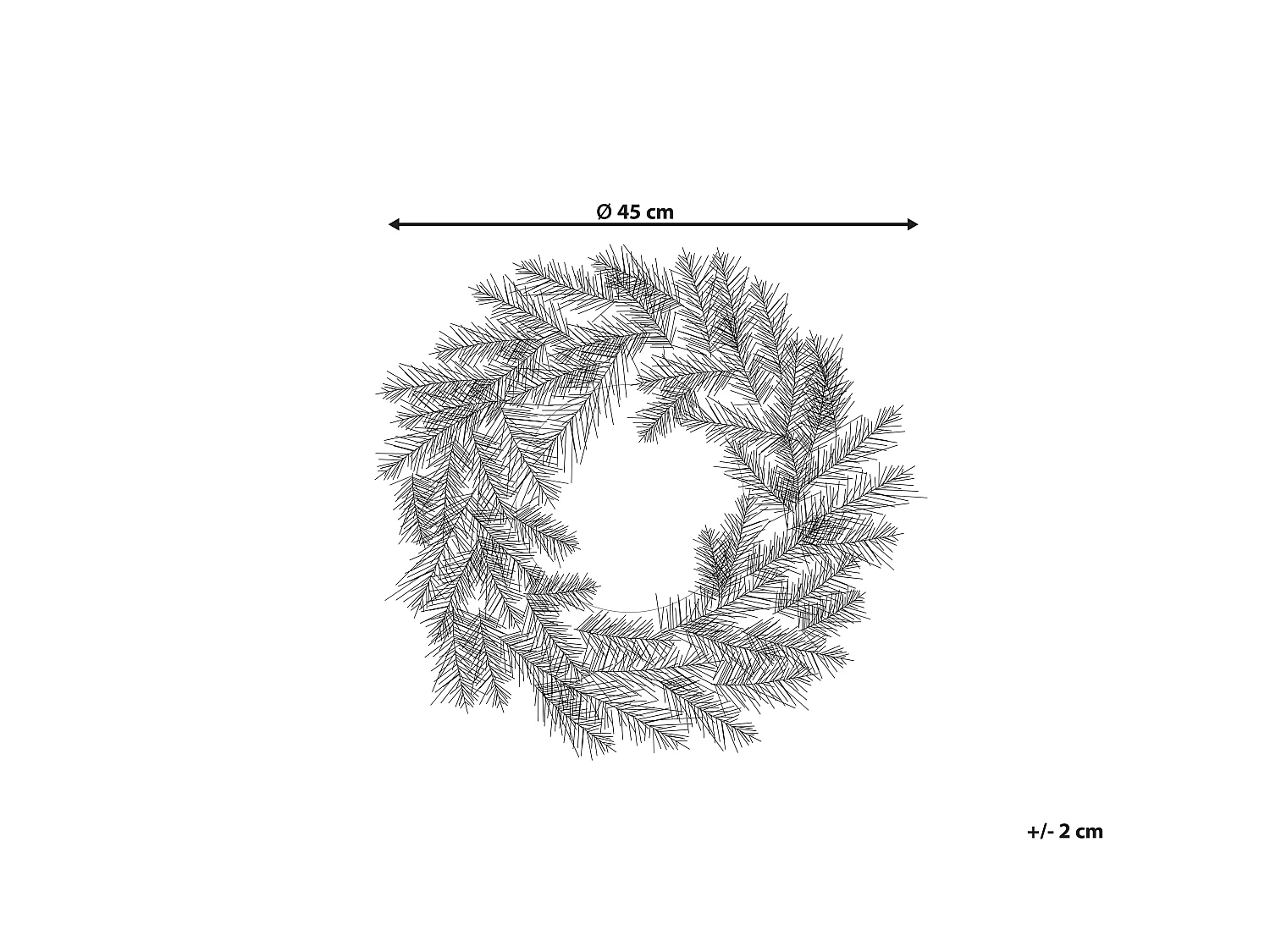 Snowy Christmas Wreath LED ALBINI Green 45 cm