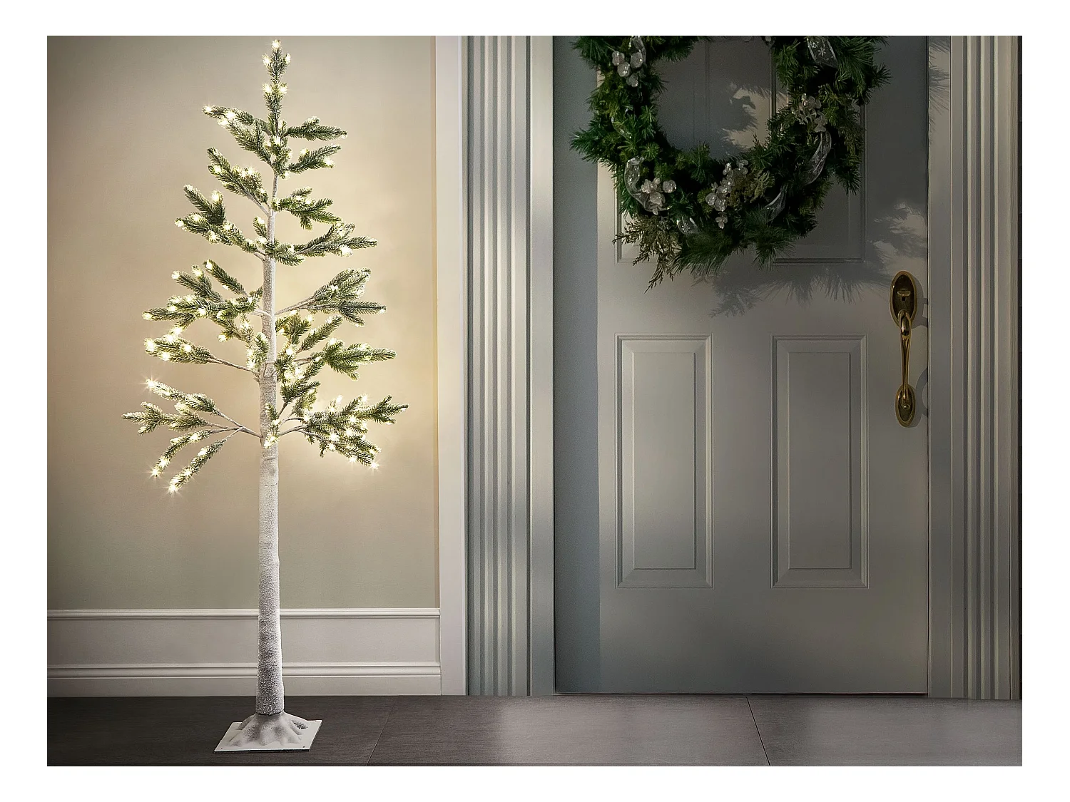 Décoration extérieure LED ALBIONI Arbre 180 cm Blanc