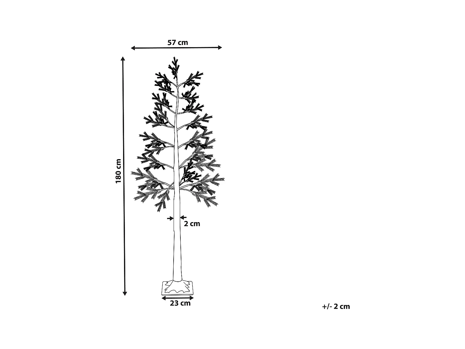 Décoration extérieure LED ALBIONI Arbre 180 cm Blanc