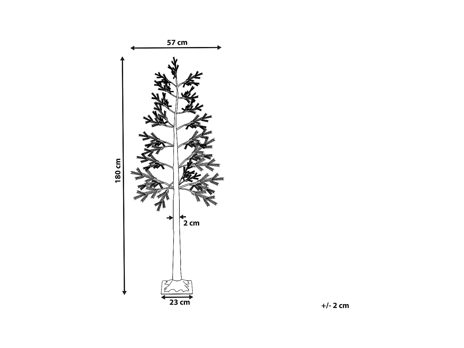 Décoration extérieure LED ALBIONI Arbre 180 cm Blanc