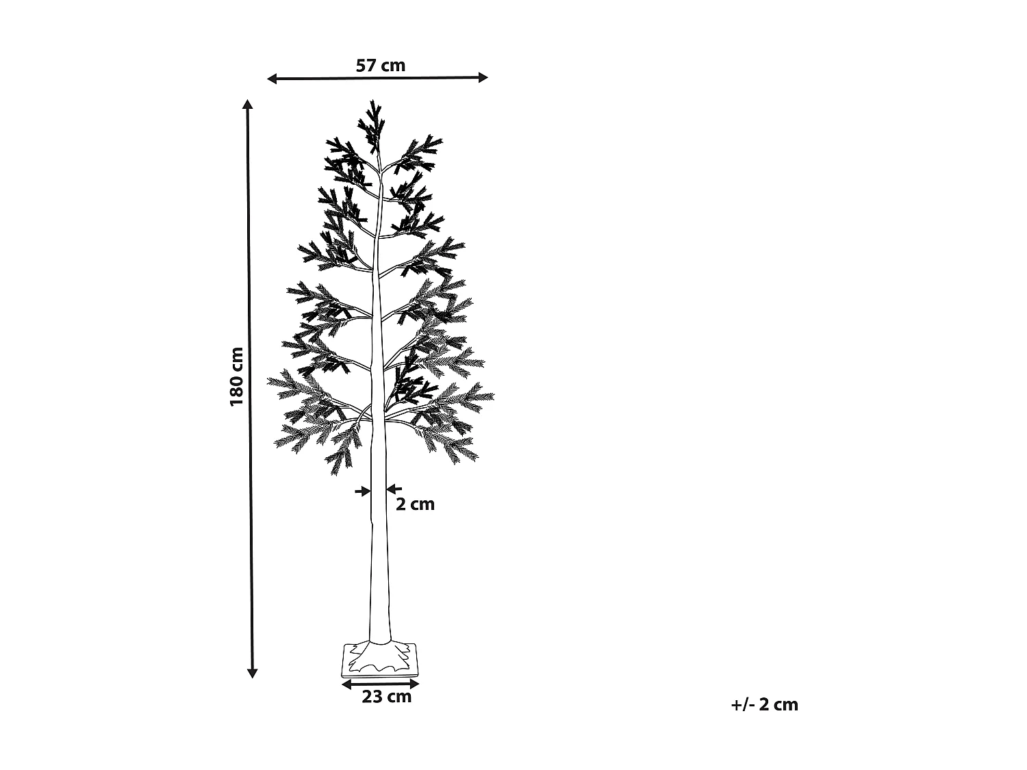 Décoration extérieure LED ALBIONI Arbre 180 cm Blanc