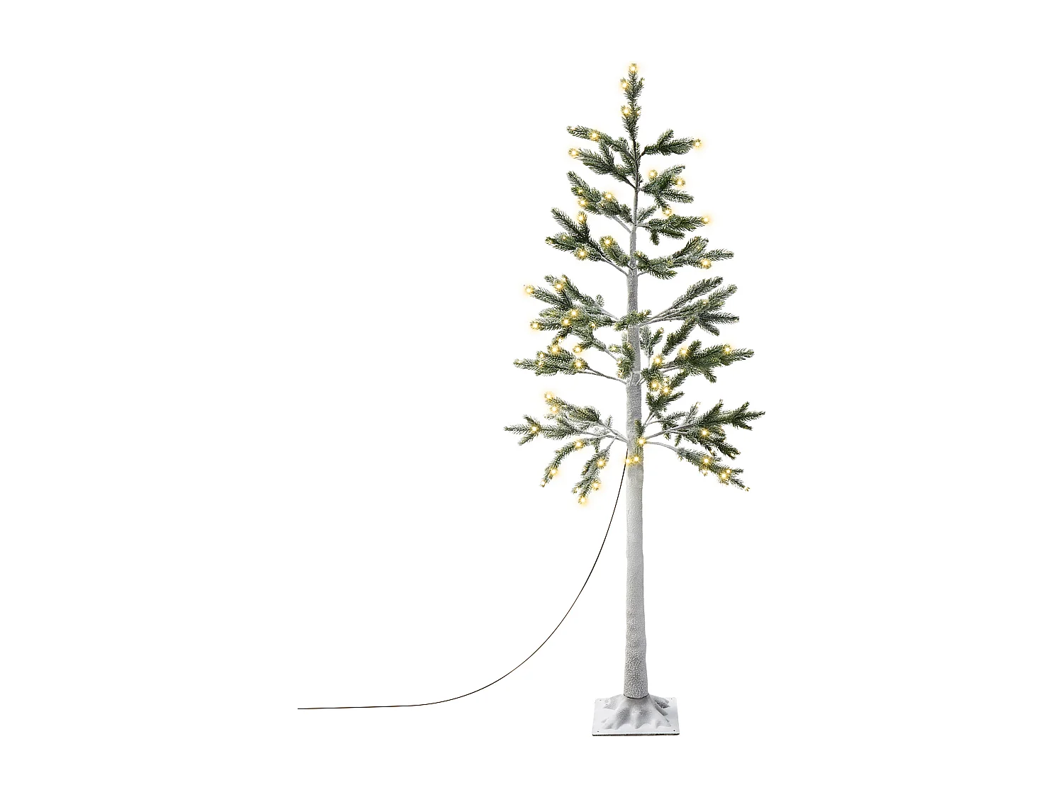 Árvore decorativa de Natal com LED para exterior branca 180 cm ALBIONI