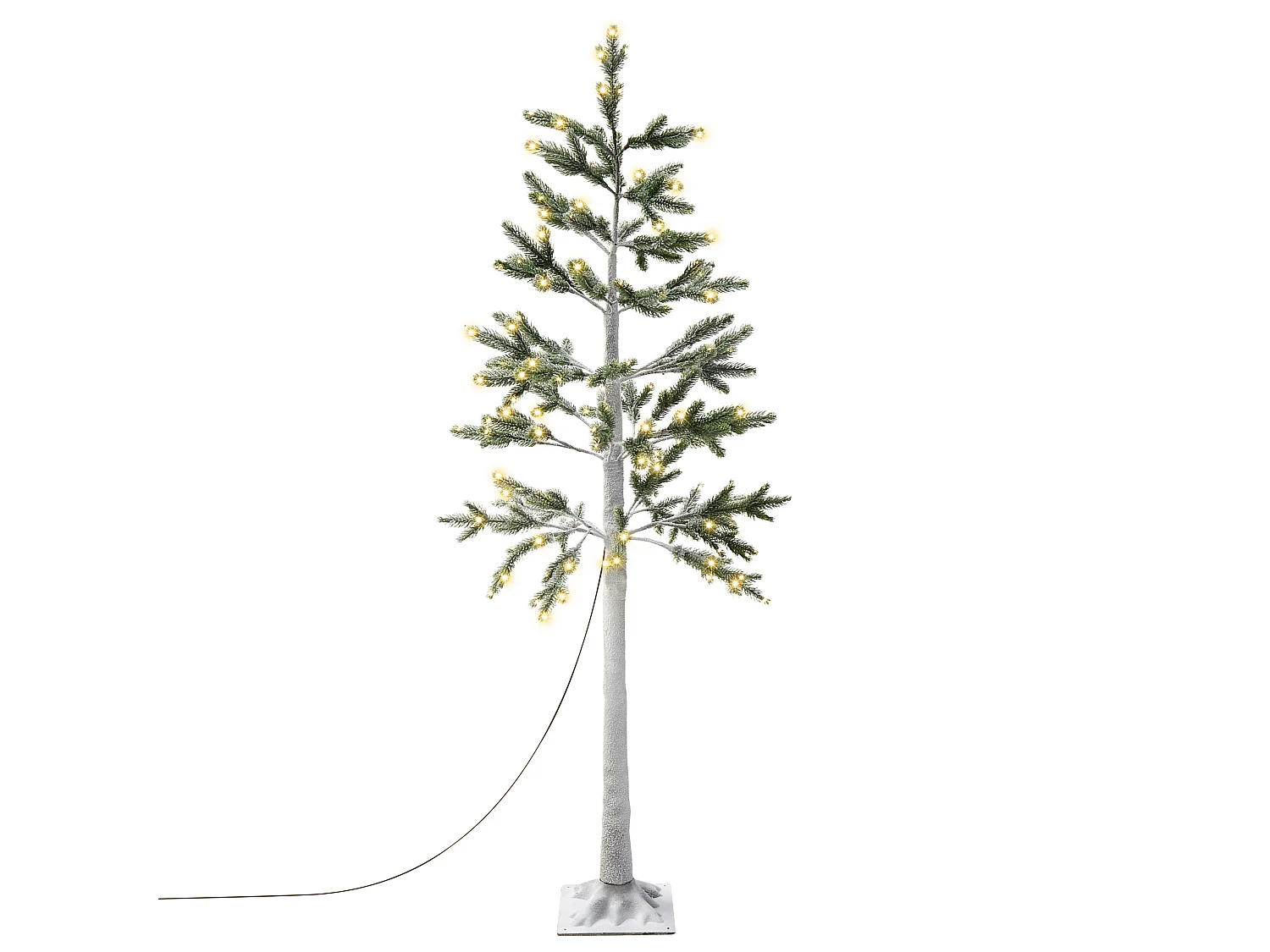 Arbre décoratif LED d'extérieur 180 cm blanc ALBIONI