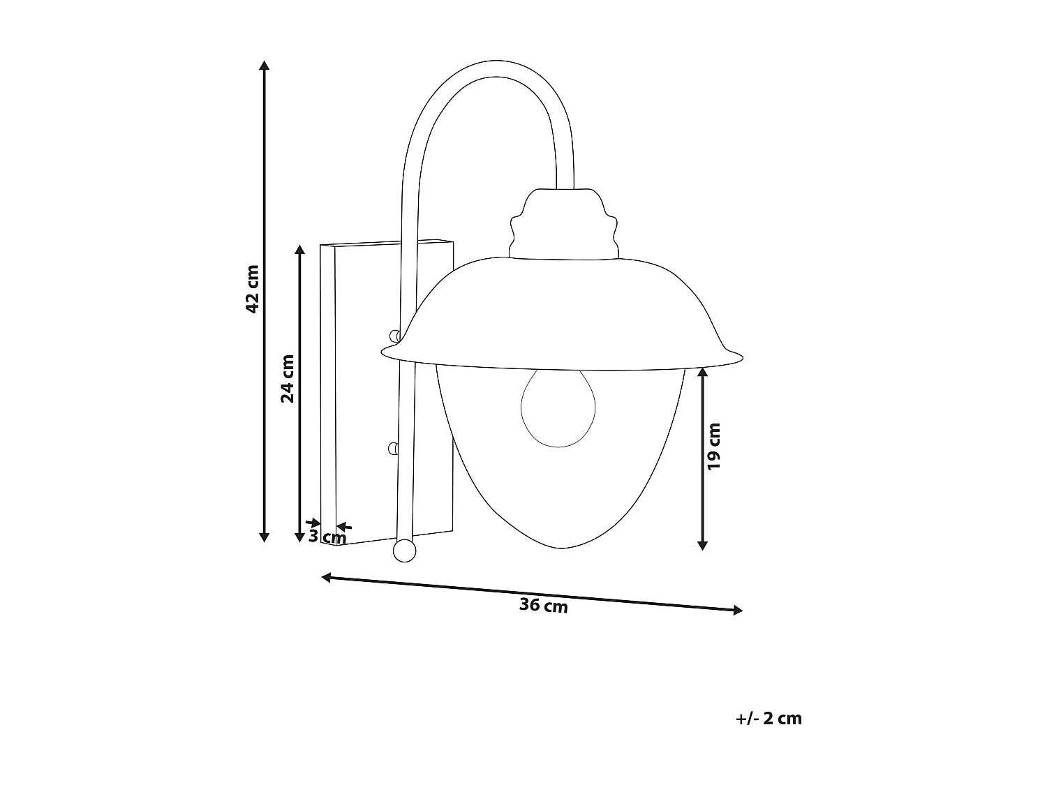 Outdoor wandlamp BANKA Zwart
