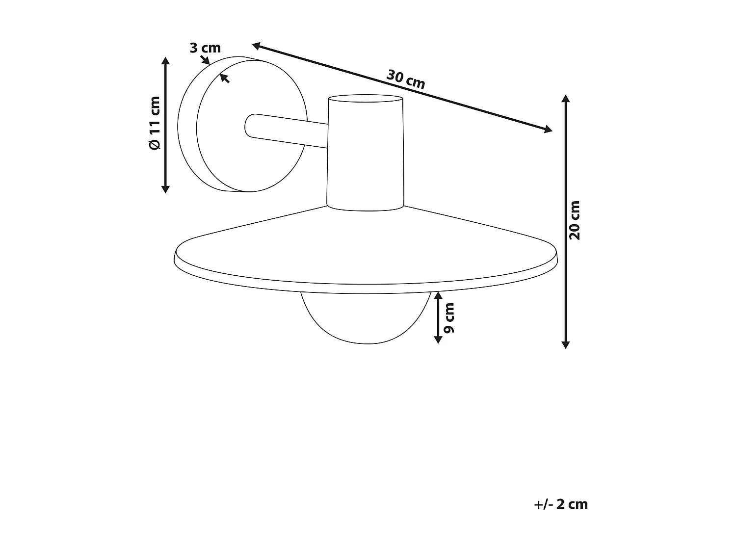 Applique a per esterni BARALIA Nero