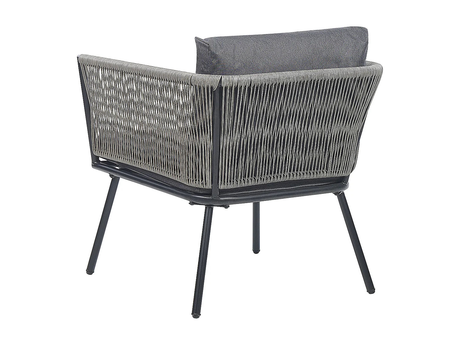 Ensemble bistrot avec coussins GARGANO Polyrotin Gris