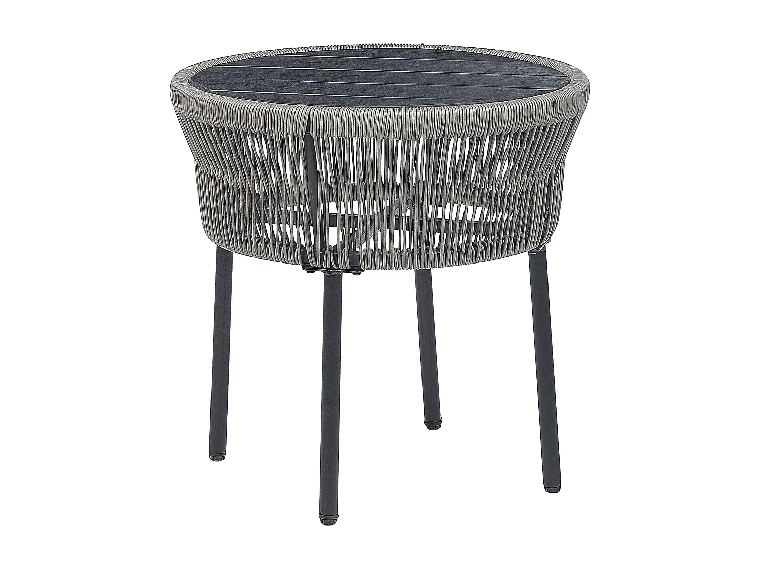 Ensemble bistrot avec coussins GARGANO Polyrotin Gris