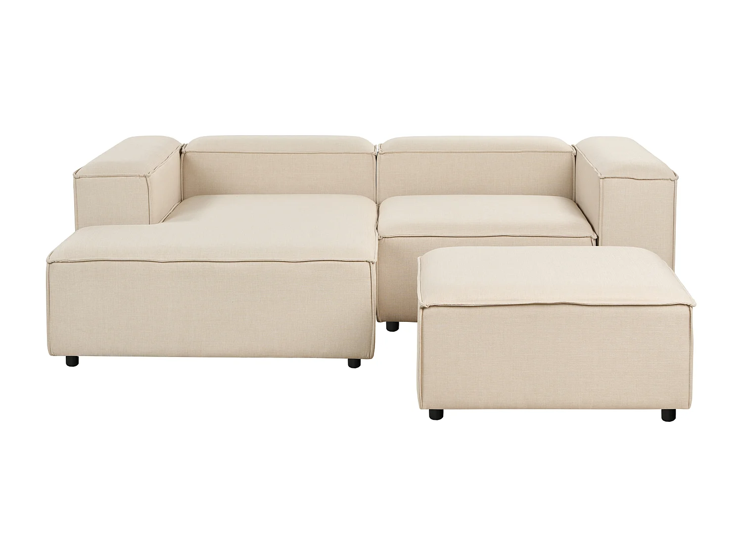Modul Ecksofa ARDAL Stoff Beige 3-Sitzer rechtsseitig