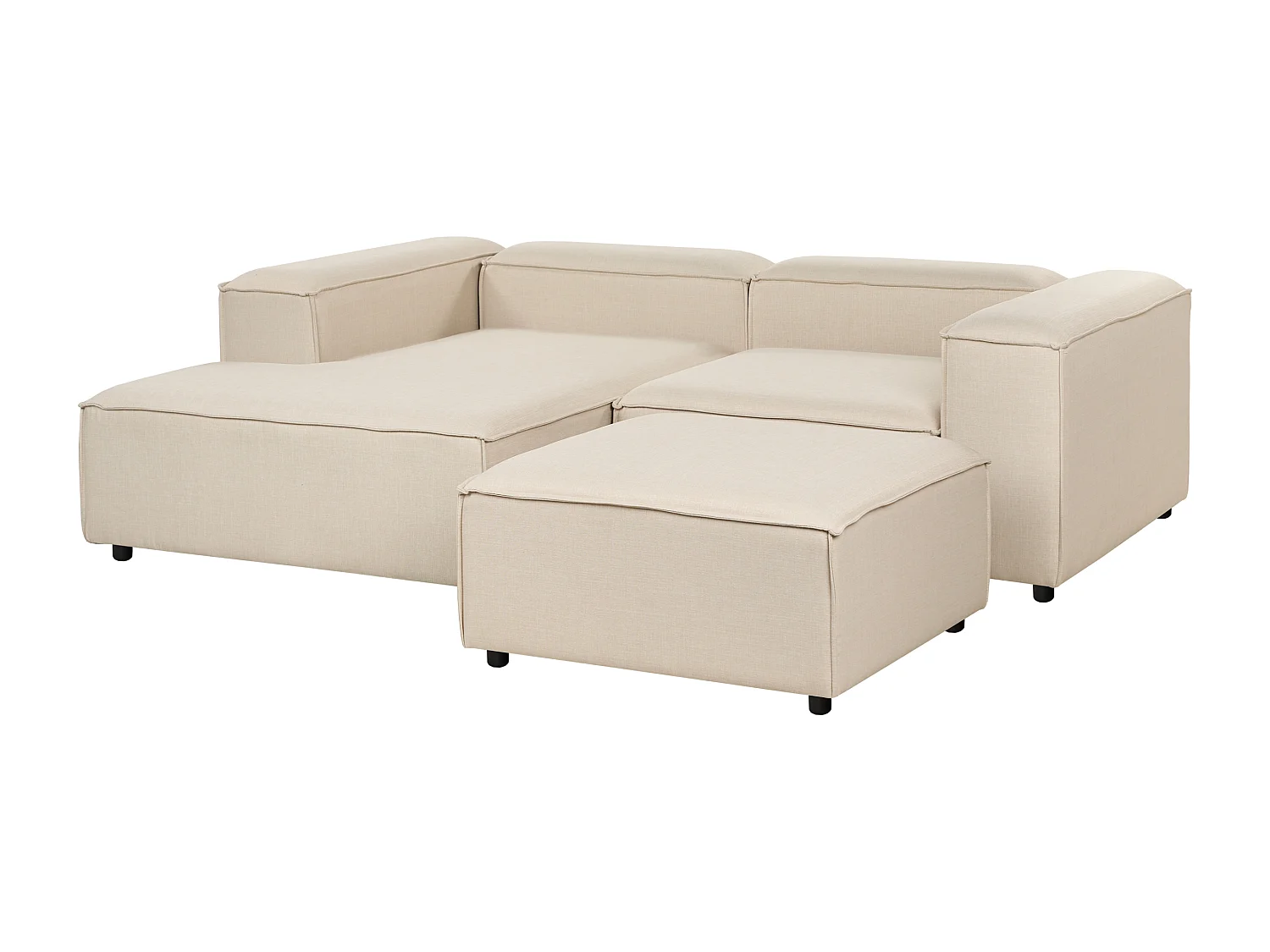 Modul Ecksofa ARDAL Stoff Beige 3-Sitzer rechtsseitig