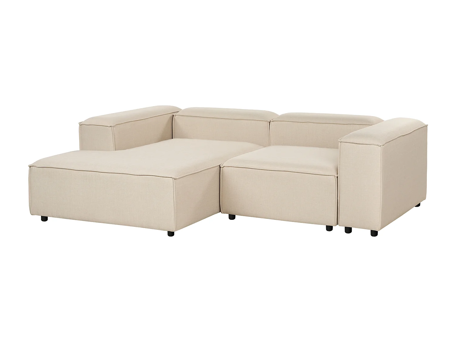 Modul Ecksofa ARDAL Stoff Beige 3-Sitzer rechtsseitig