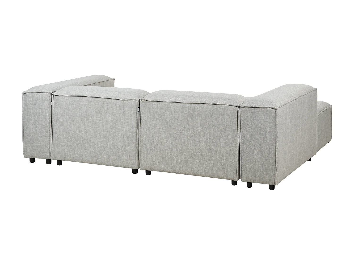 Canapé d'angle modulable 3 places ARDAL Tissu Gris clair Côté droit