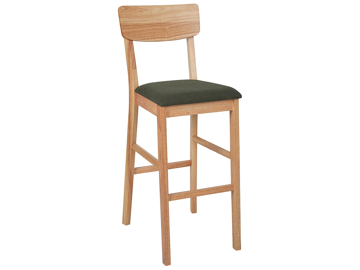 Set of 2 Bar Chairs AMBLER Light Brown/ Green