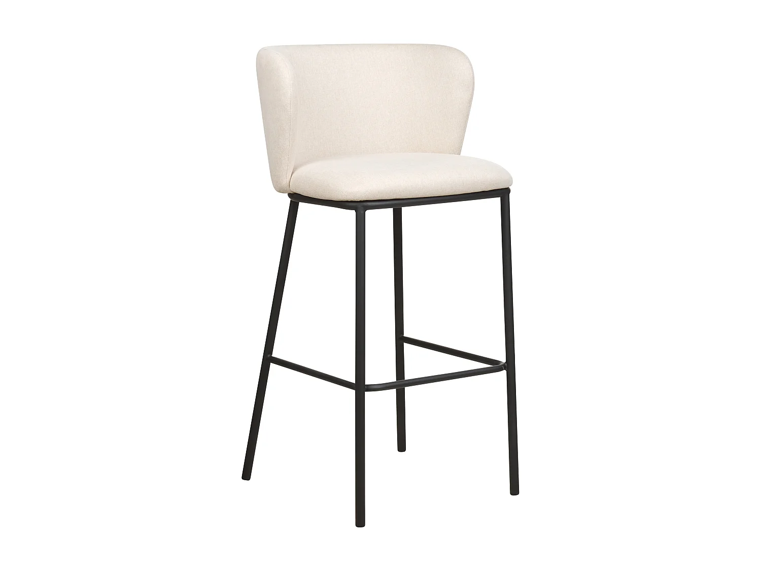 Lot de 2 chaises de bar MINA Blanc cassé