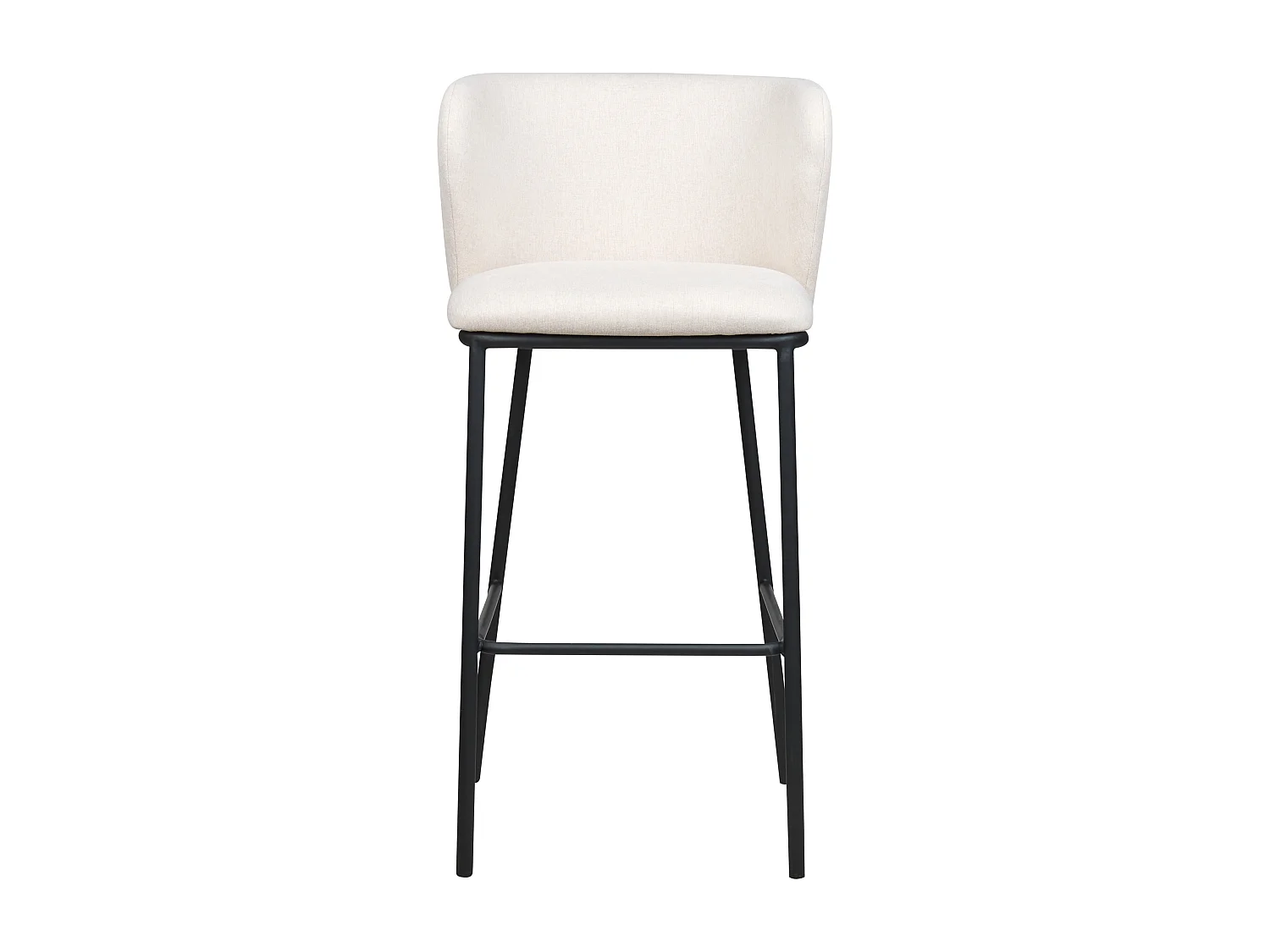 Lot de 2 chaises de bar MINA Blanc cassé