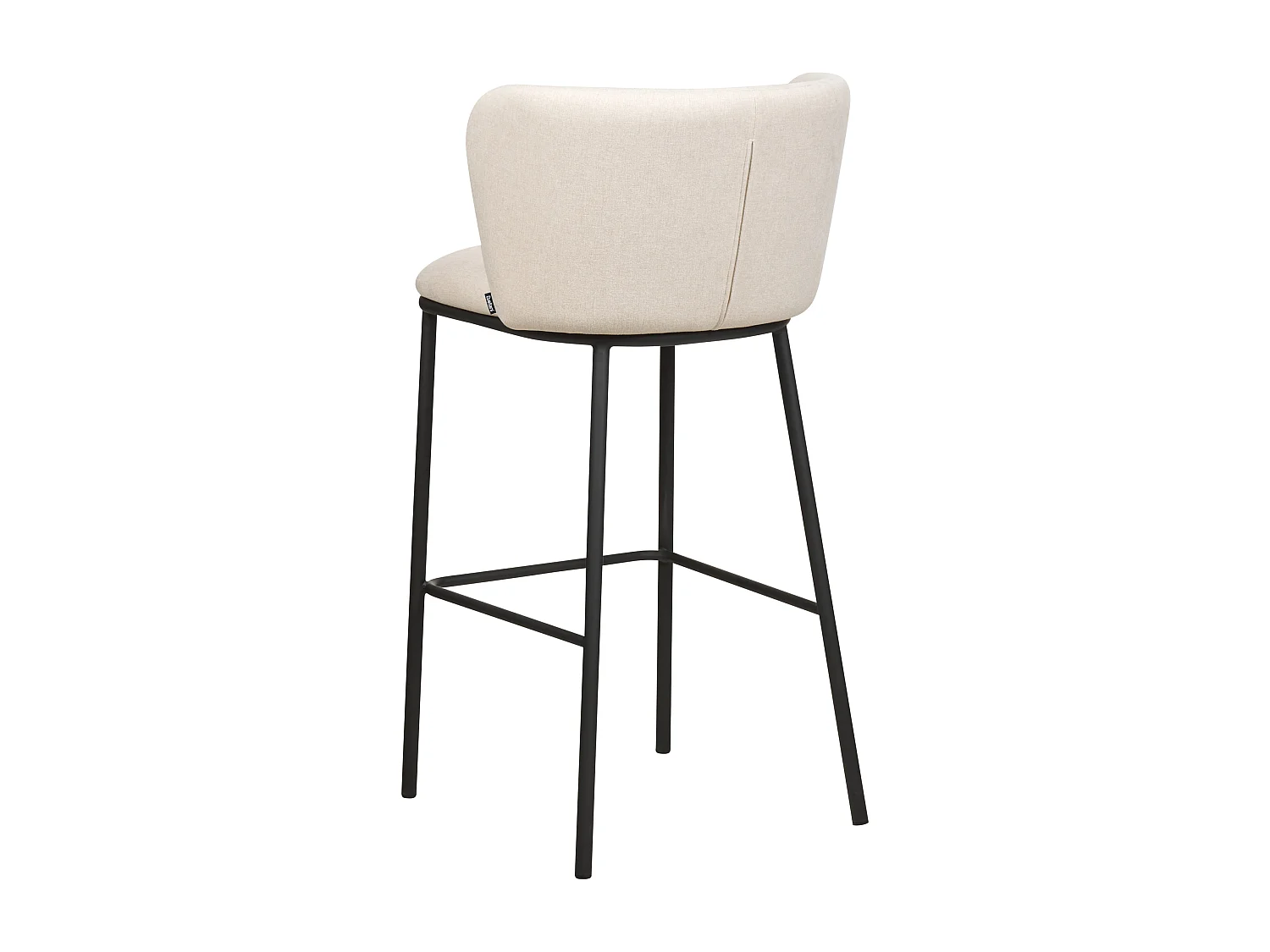 Lot de 2 chaises de bar MINA Blanc cassé