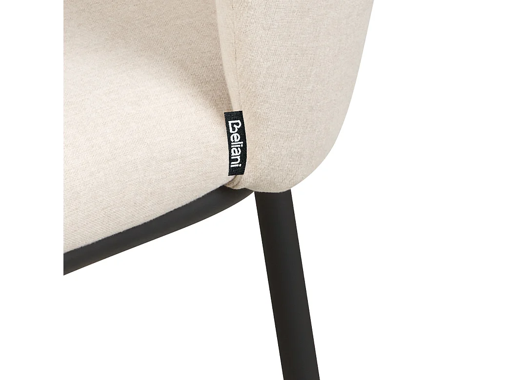 Lot de 2 chaises de bar MINA Blanc cassé