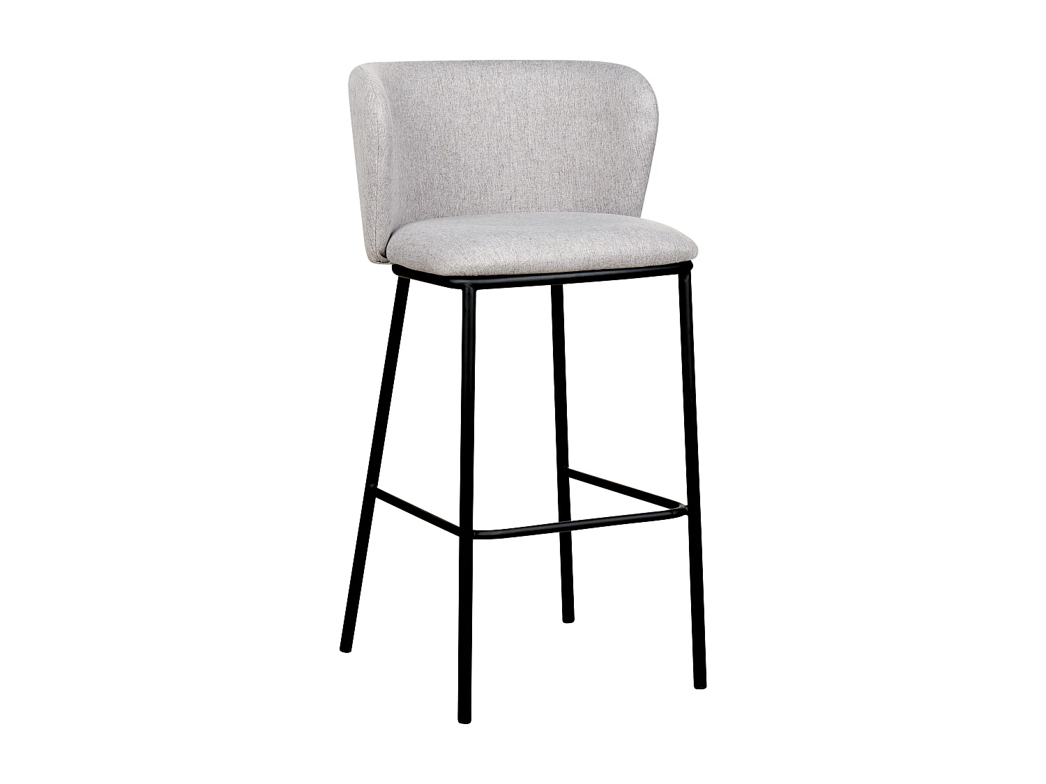 Lot de 2 chaises de bar MINA Gris
