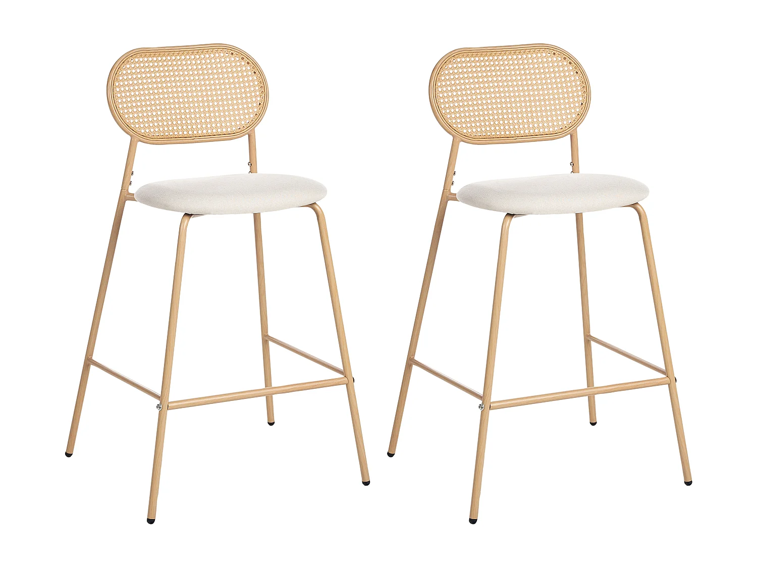 Set van 2 barstoelen ADAVER Lichtbruin