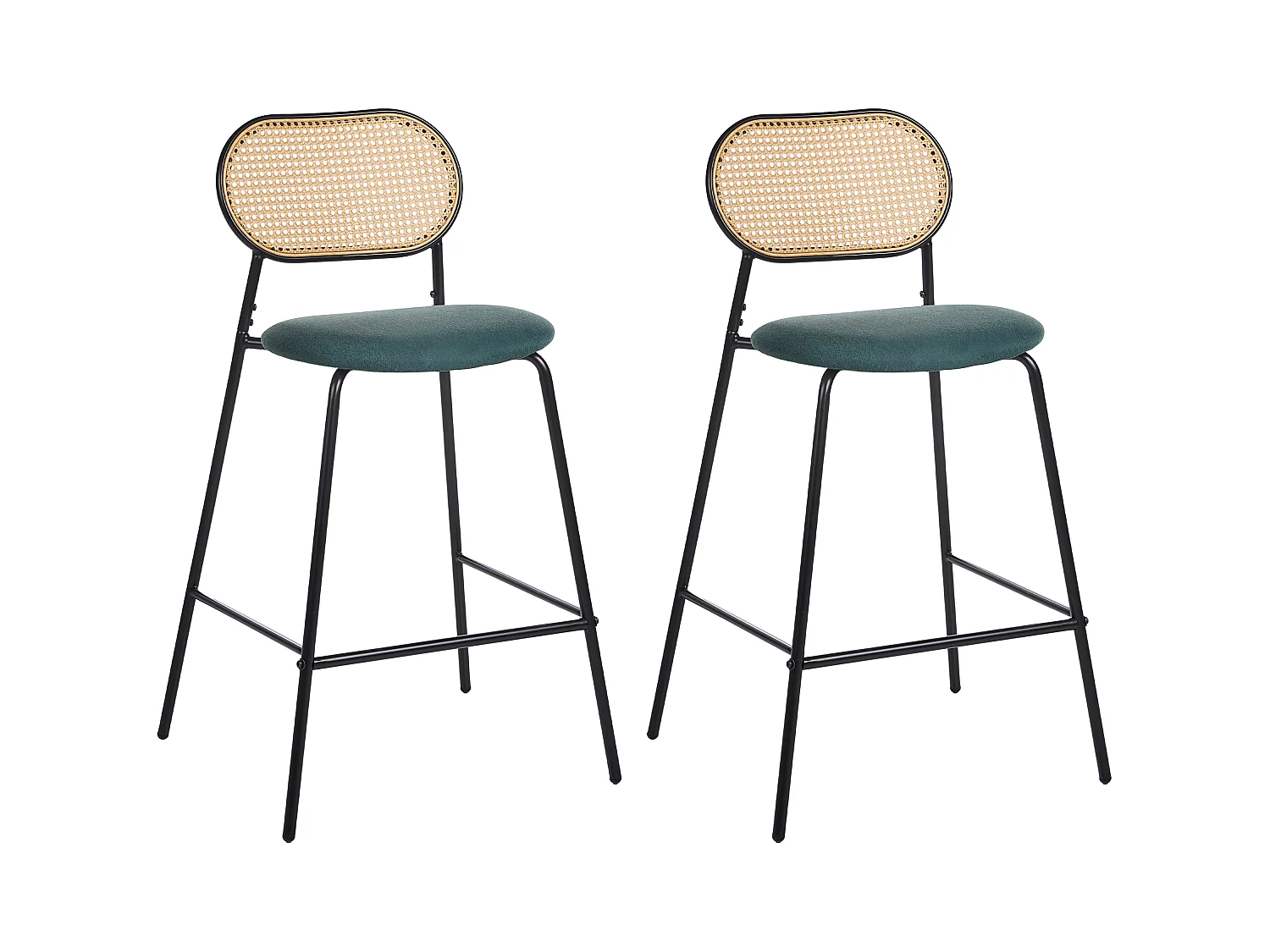 Lot de 2 chaises de bar ADAVER Noir